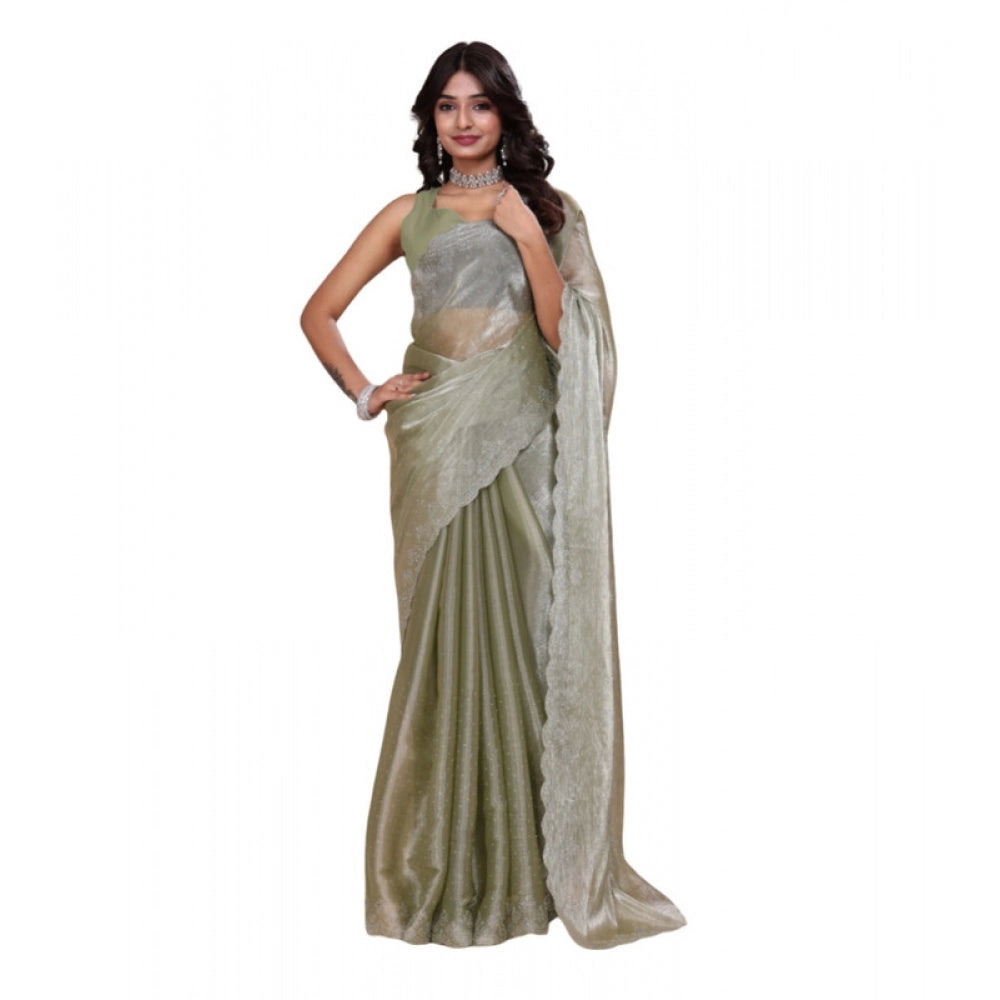 Women'S Jimmy Choo Embellished Bollywood Saree With Unstitched