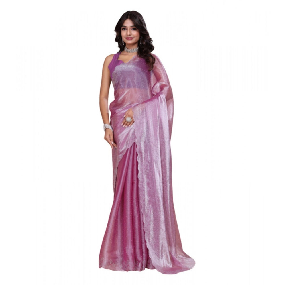 Women'S Jimmy Choo Embellished Bollywood Saree With Unstitched