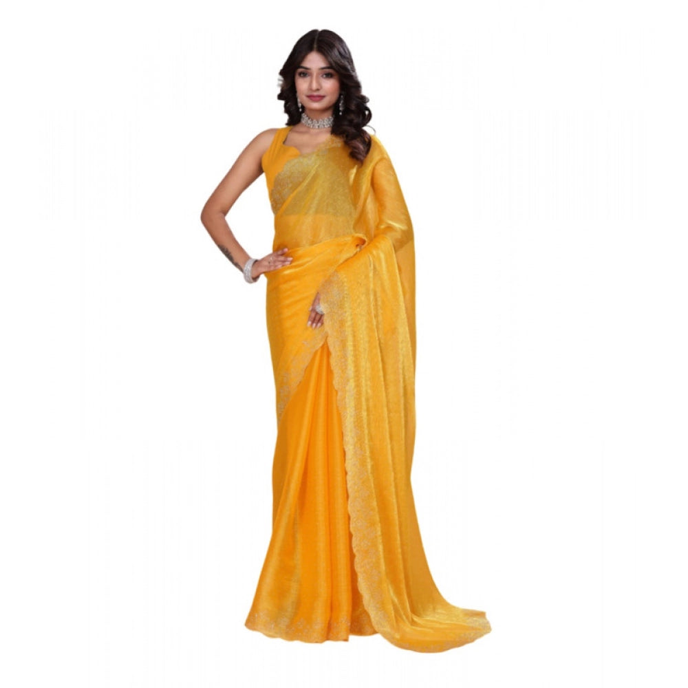 Women'S Jimmy Choo Embellished Bollywood Saree With Unstitched
