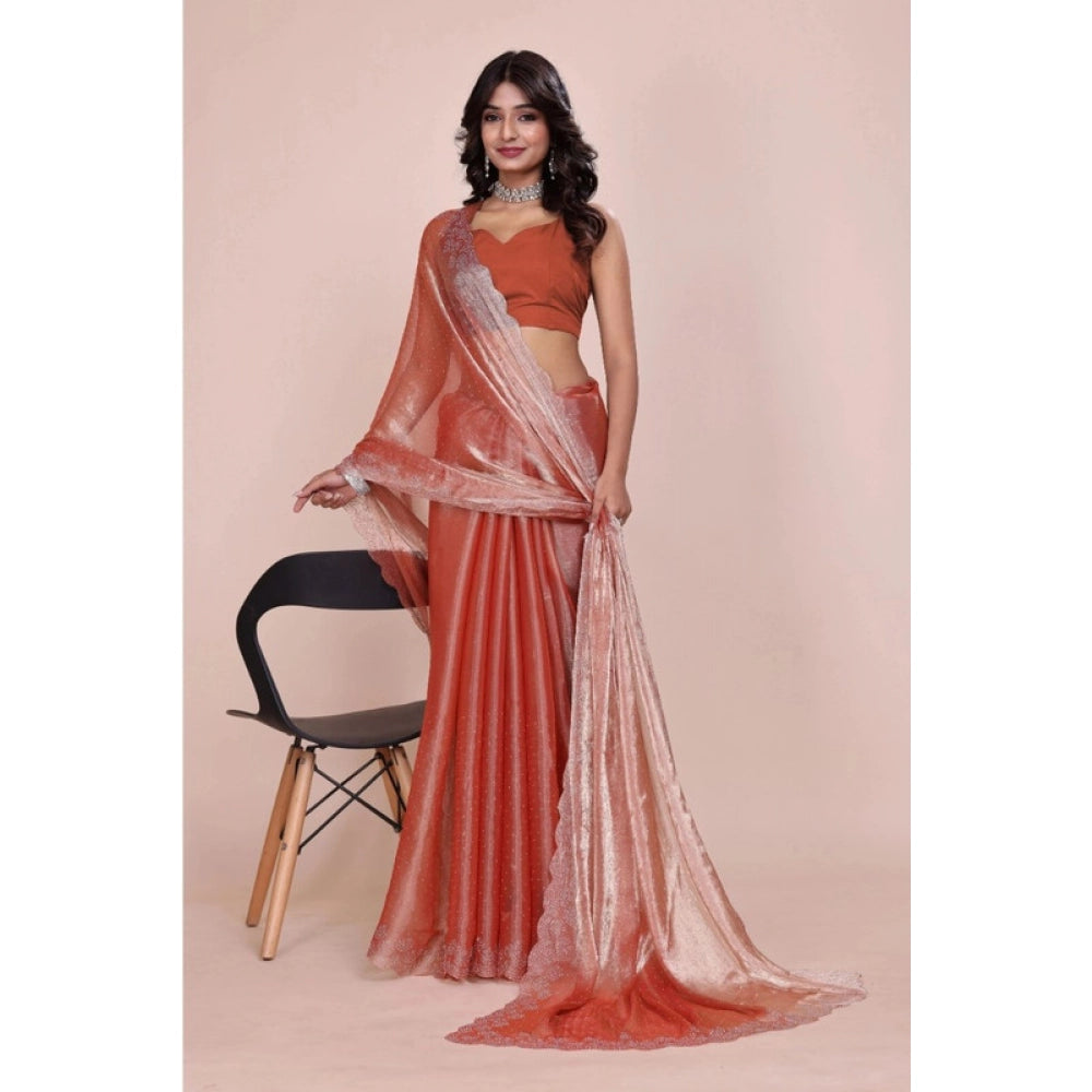 Women'S Jimmy Choo Embellished Bollywood Saree With Unstitched