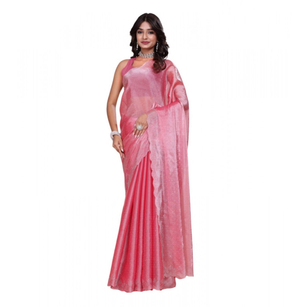 Women'S Jimmy Choo Embellished Bollywood Saree With Unstitched