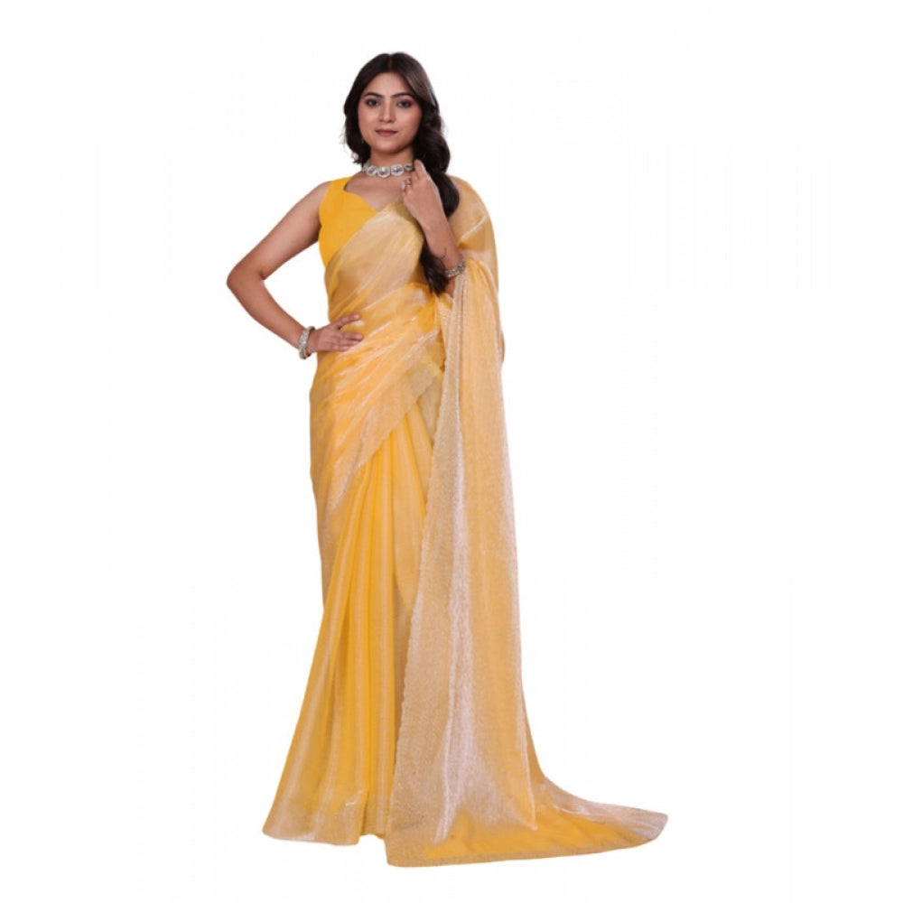 Women'S Jimmy Choo Embellished Bollywood Saree With Unstitched