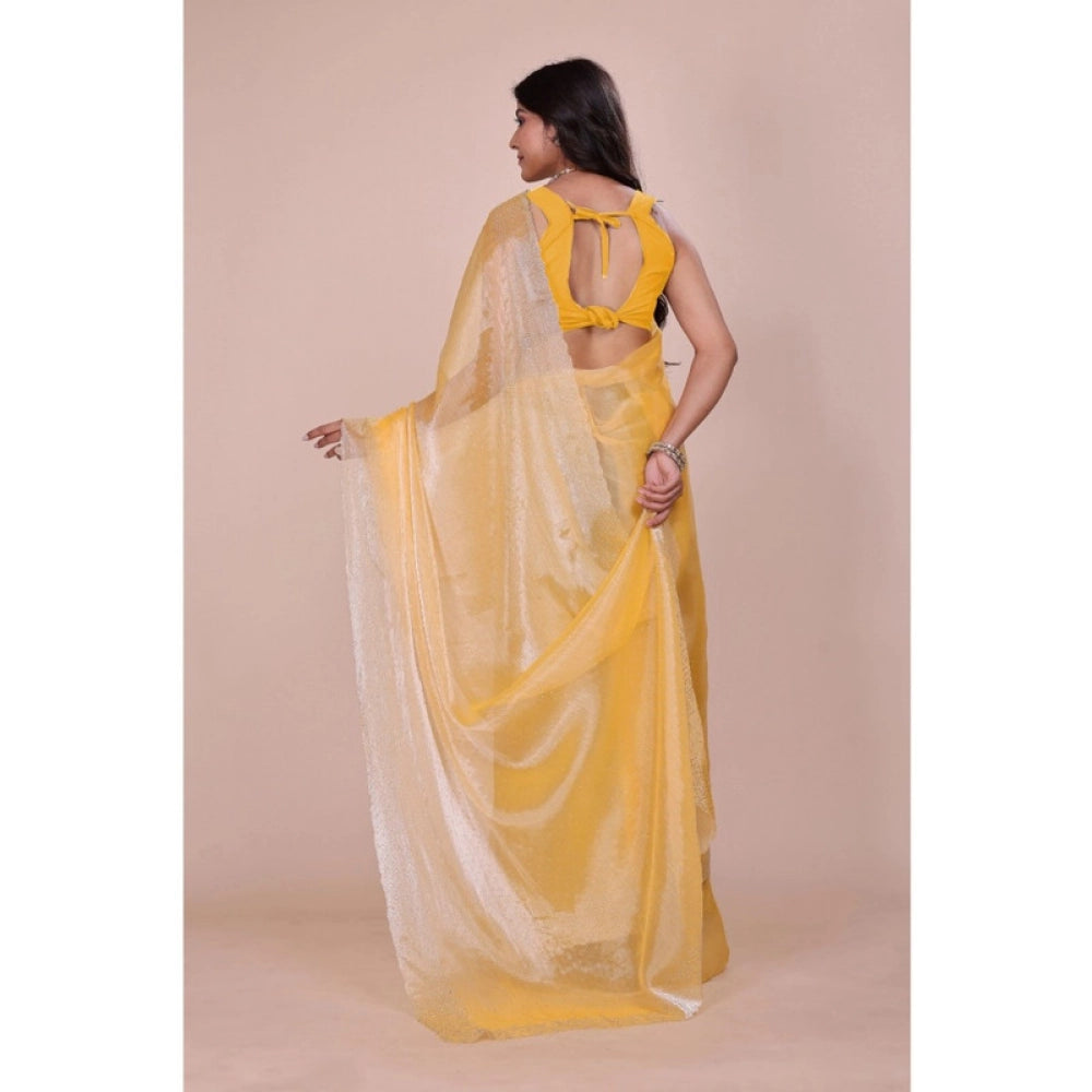 Women'S Jimmy Choo Embellished Bollywood Saree With Unstitched