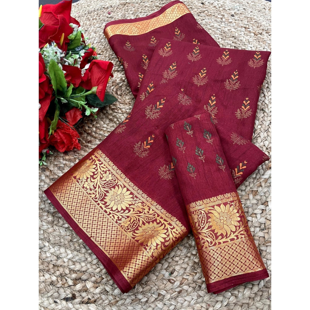 Women'S Digital Dolla Silk Printed Saree With Unstitched Blous