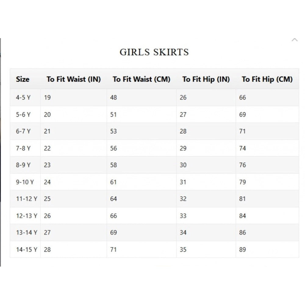 Girl'S Denim Solid Buttoned Skirt (Blue)