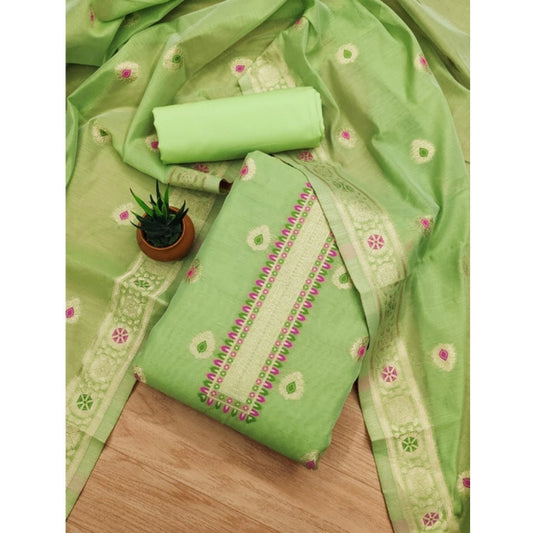 Women'S Banarasi Silk Printed Unstitched Salwar Suit Material