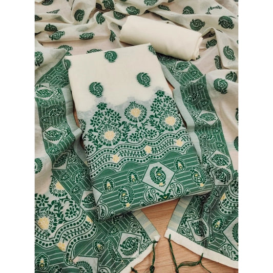 Women'S Banarasi Silk Printed Unstitched Salwar Suit Material
