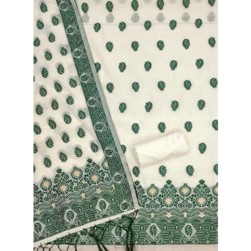 Women'S Banarasi Silk Printed Unstitched Salwar Suit Material