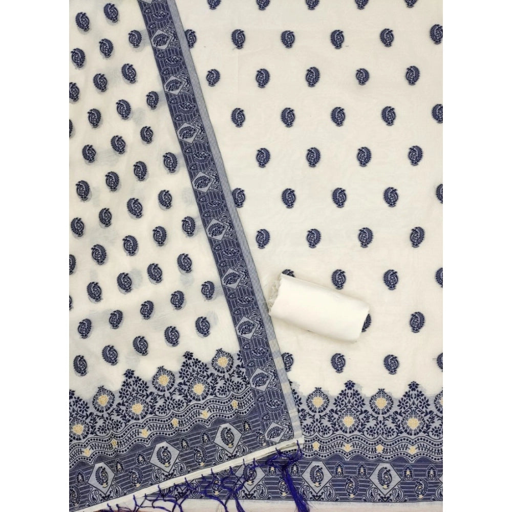 Women'S Banarasi Silk Printed Unstitched Salwar Suit Material