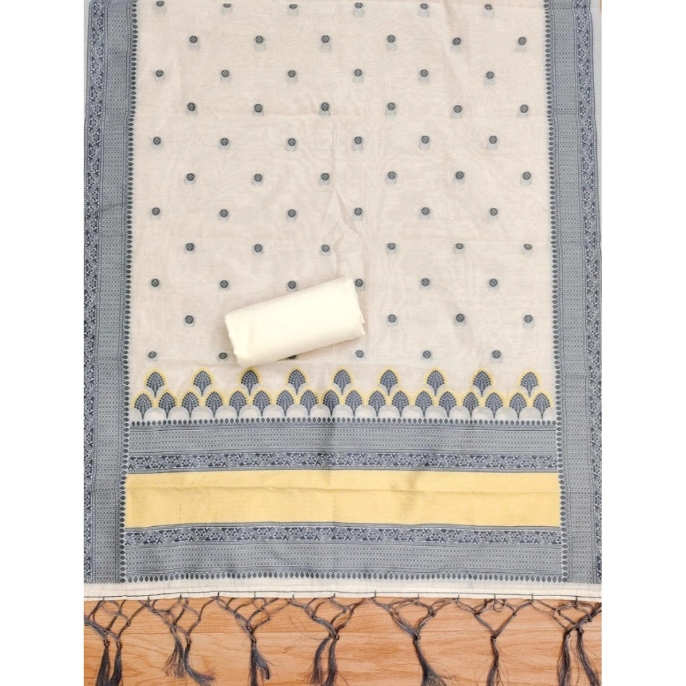 Women'S Banarasi Silk Printed Unstitched Salwar Suit Material