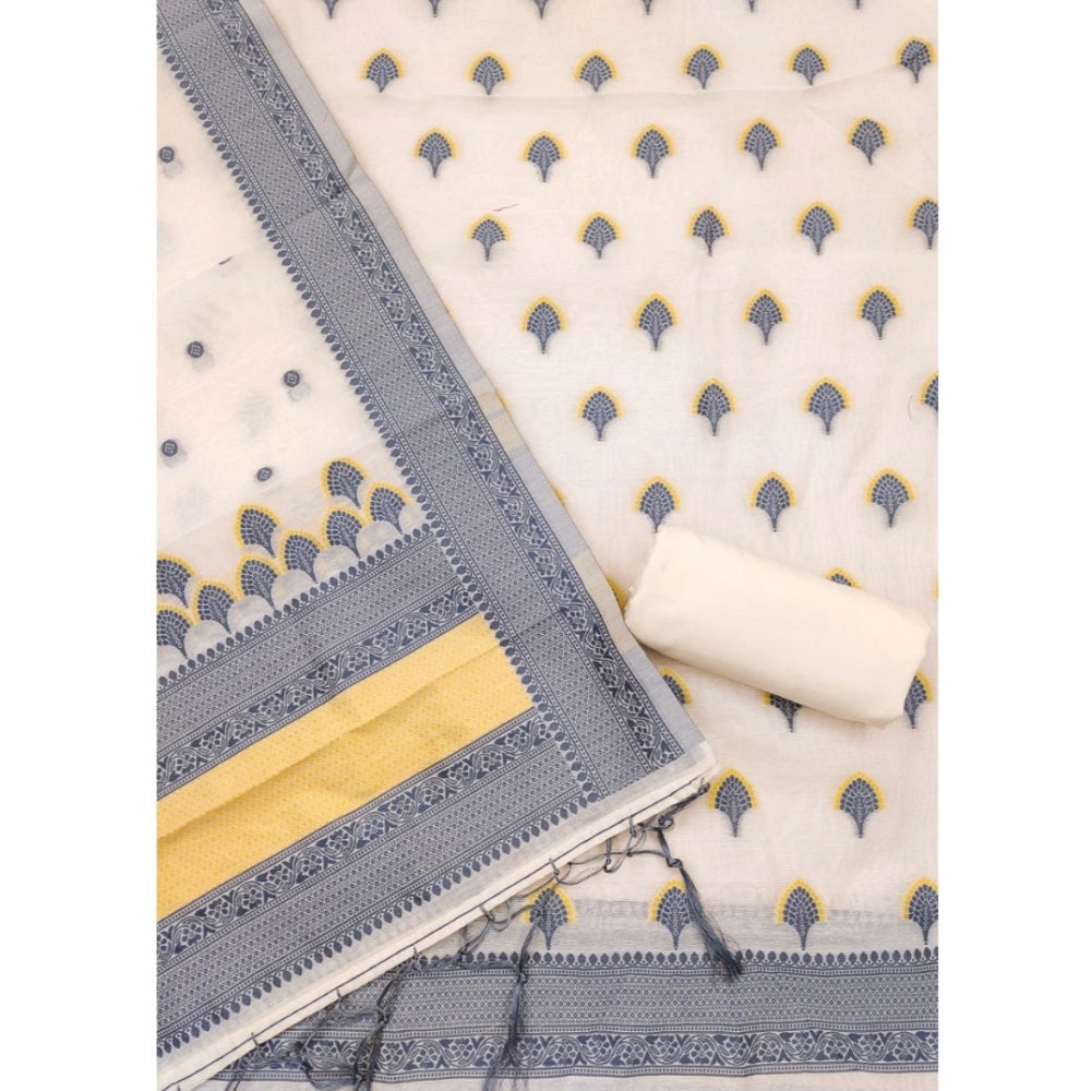 Women'S Banarasi Silk Printed Unstitched Salwar Suit Material