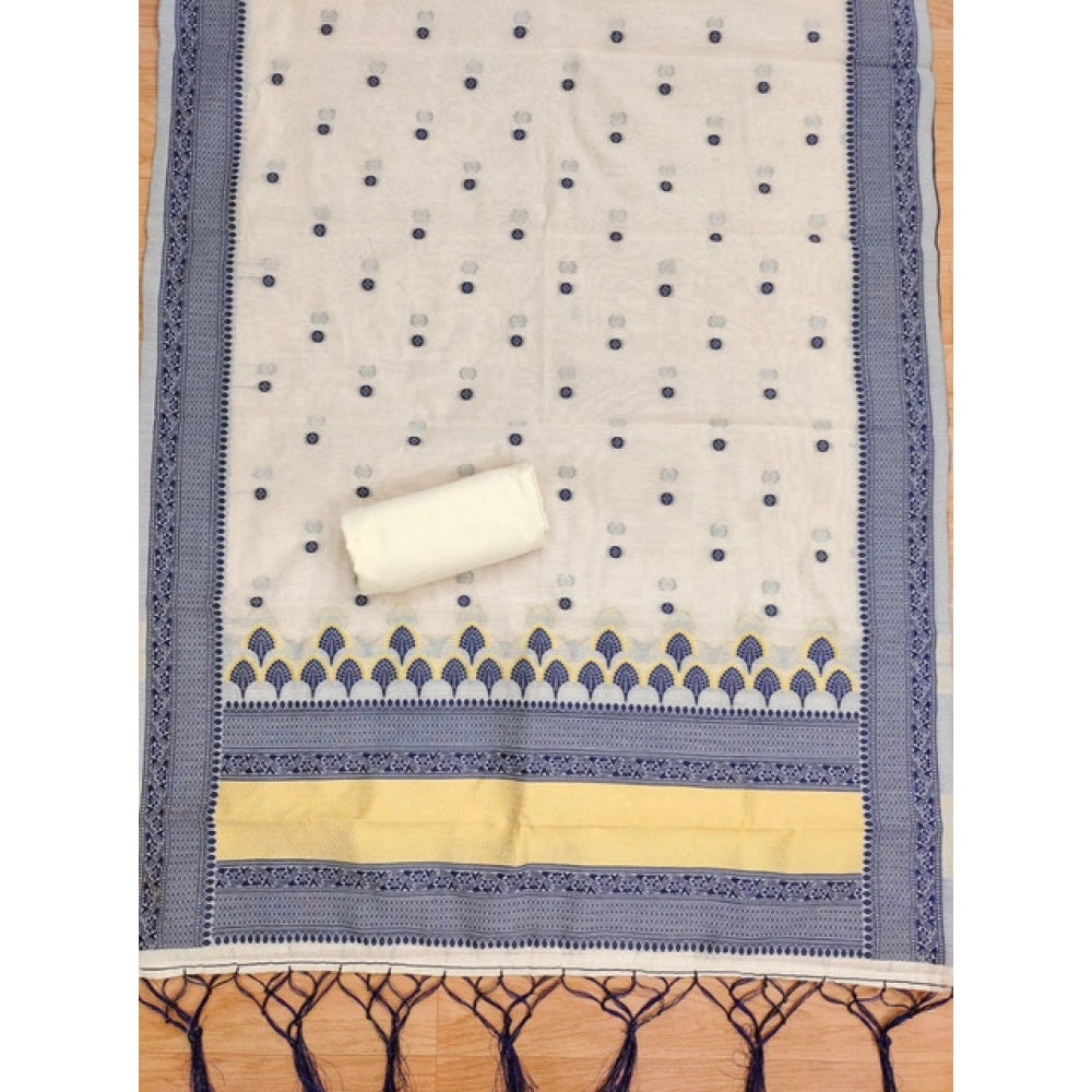 Women'S Banarasi Silk Printed Unstitched Salwar Suit Material
