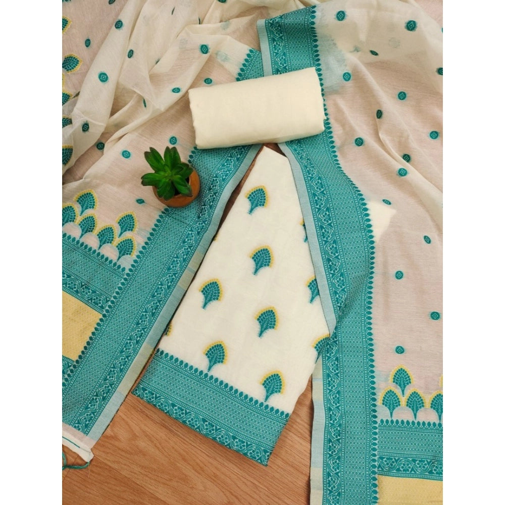 Women'S Banarasi Silk Printed Unstitched Salwar Suit Material