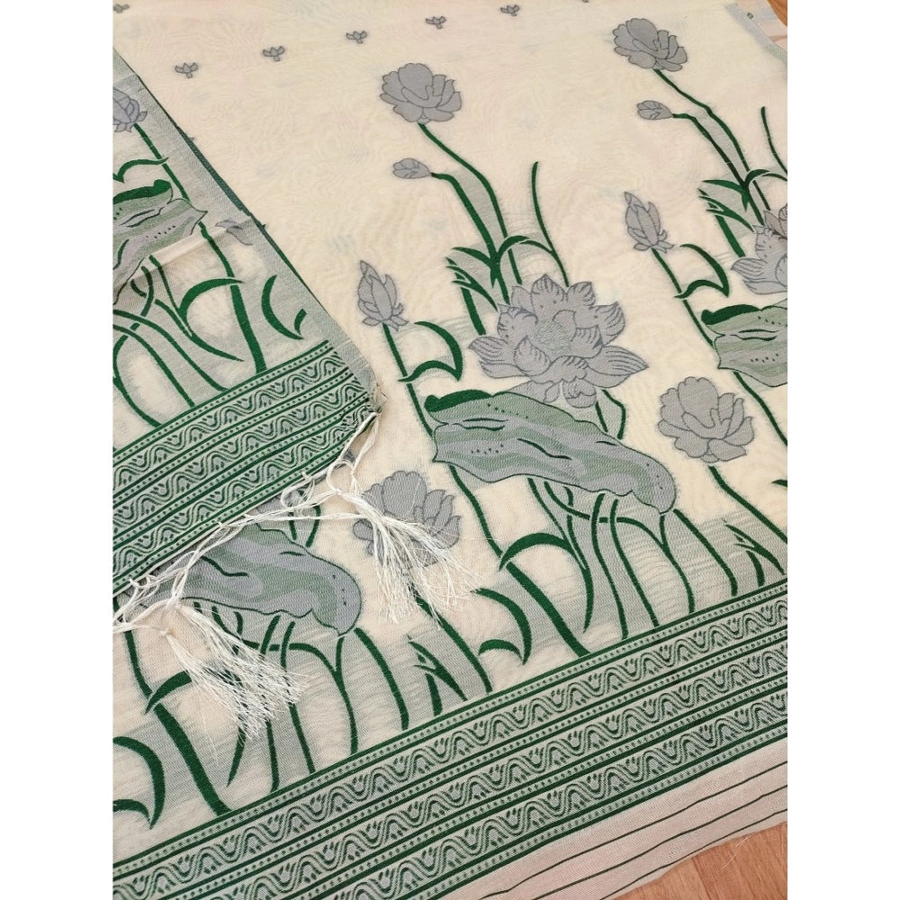 Women'S Banarasi Silk Printed Unstitched Salwar Suit Material