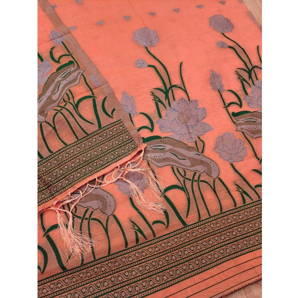 Women'S Banarasi Silk Printed Unstitched Salwar Suit Material