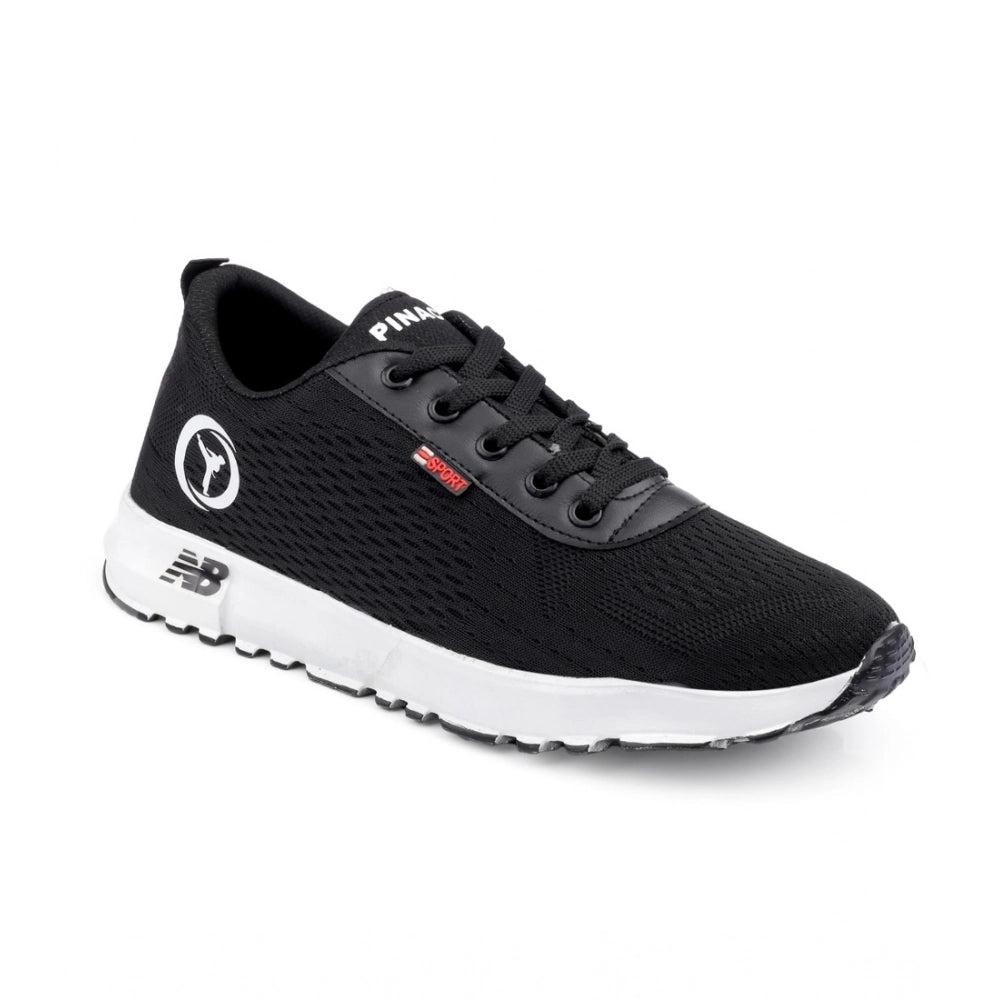 Men'S Casual Mesh Lace-Ups Casual Shoes (Black)