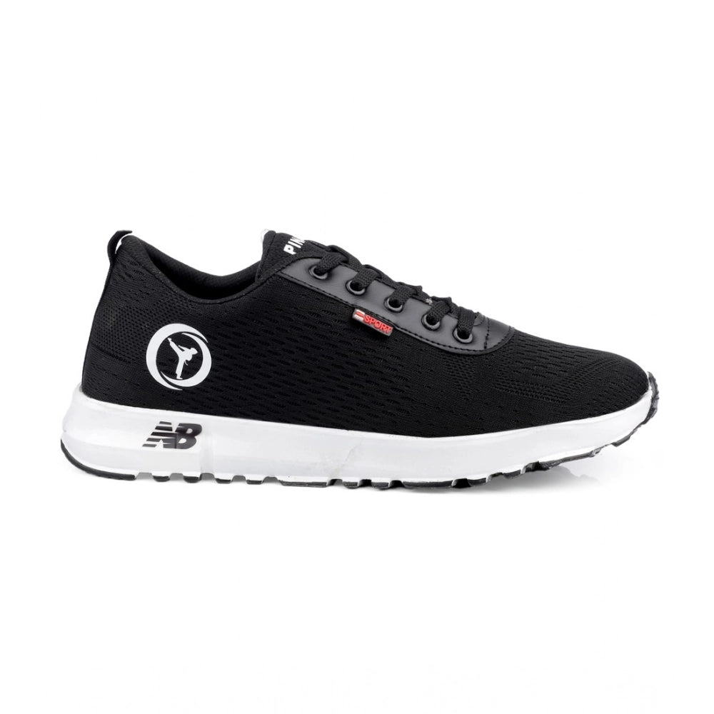 Men'S Casual Mesh Lace-Ups Casual Shoes (Black)