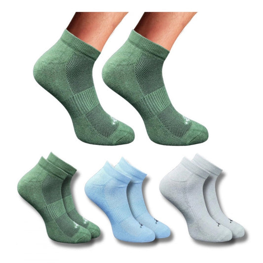 3_Pair Set Unisex Casual Cotton Printed Low Cut Socks (Multicolor)