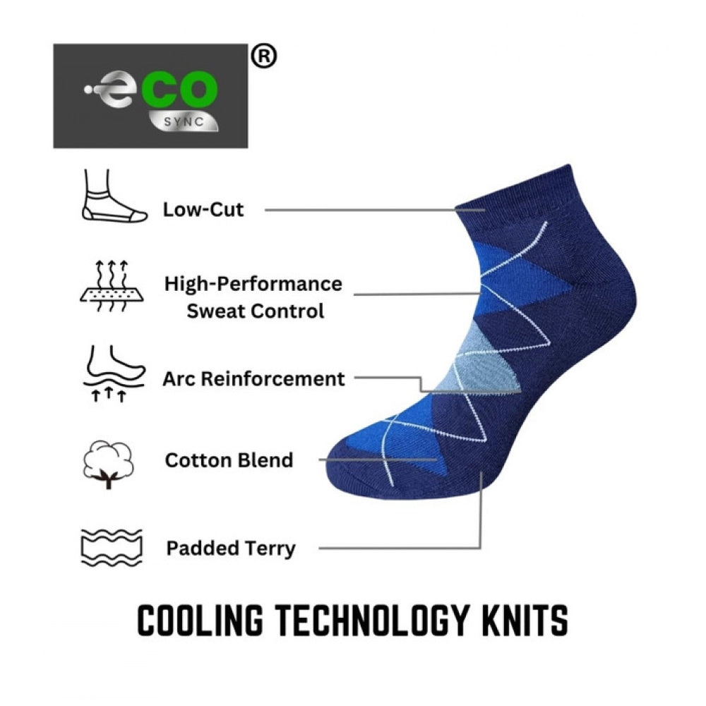 3_Pair Set Unisex Casual Cotton Printed Low Cut Socks (Multico