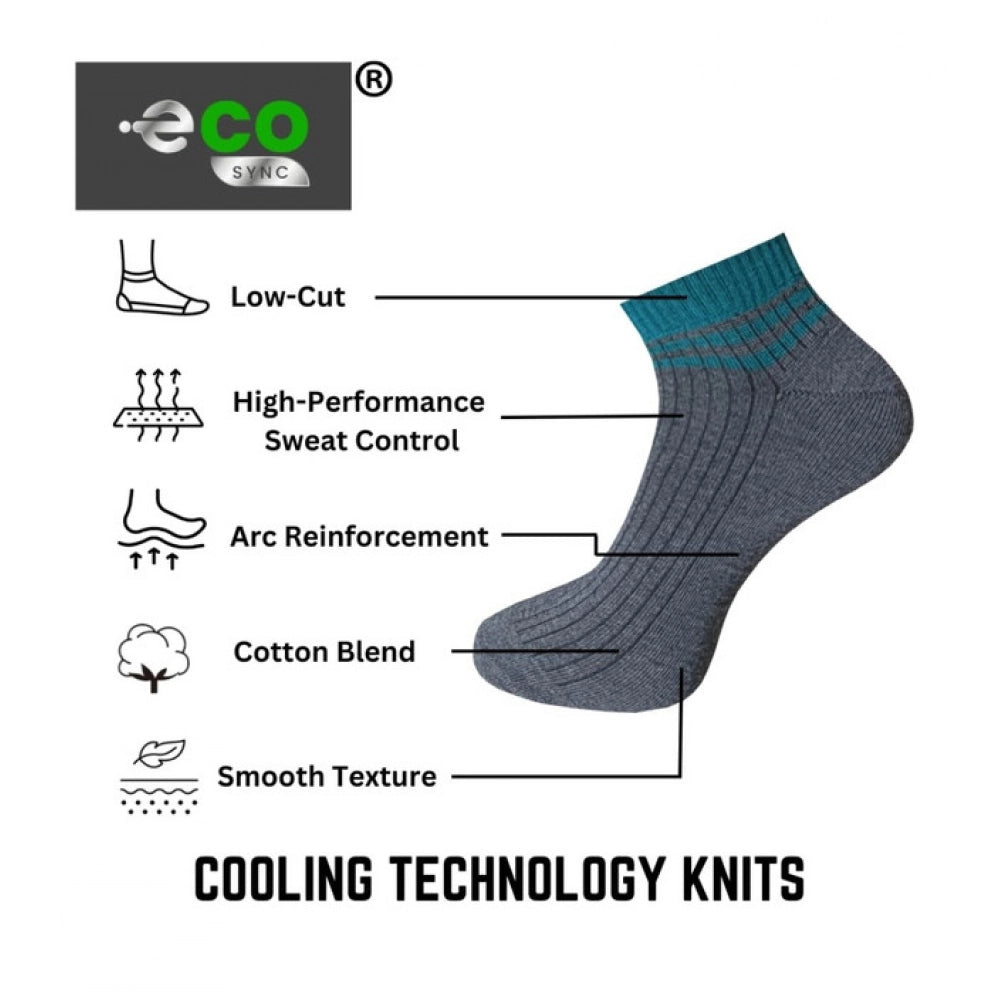 3_Pair Set Unisex Casual Cotton Printed Low Cut Socks (Multico