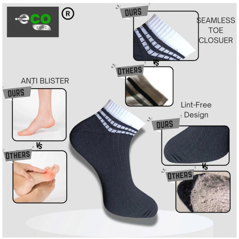 3_Pair Set Unisex Casual Cotton Printed Low Cut Socks (Multico