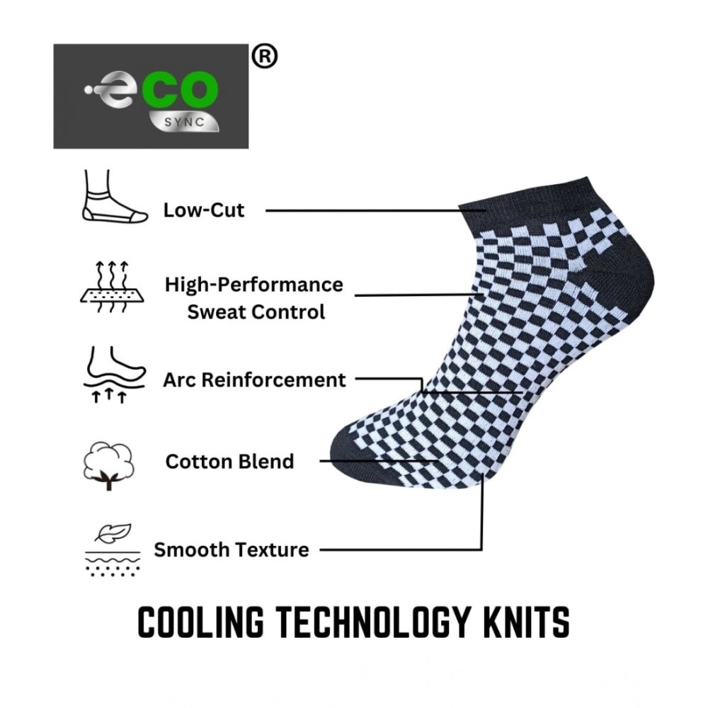 3_Pair Set Unisex Casual Cotton Printed Low Cut Socks (Multico
