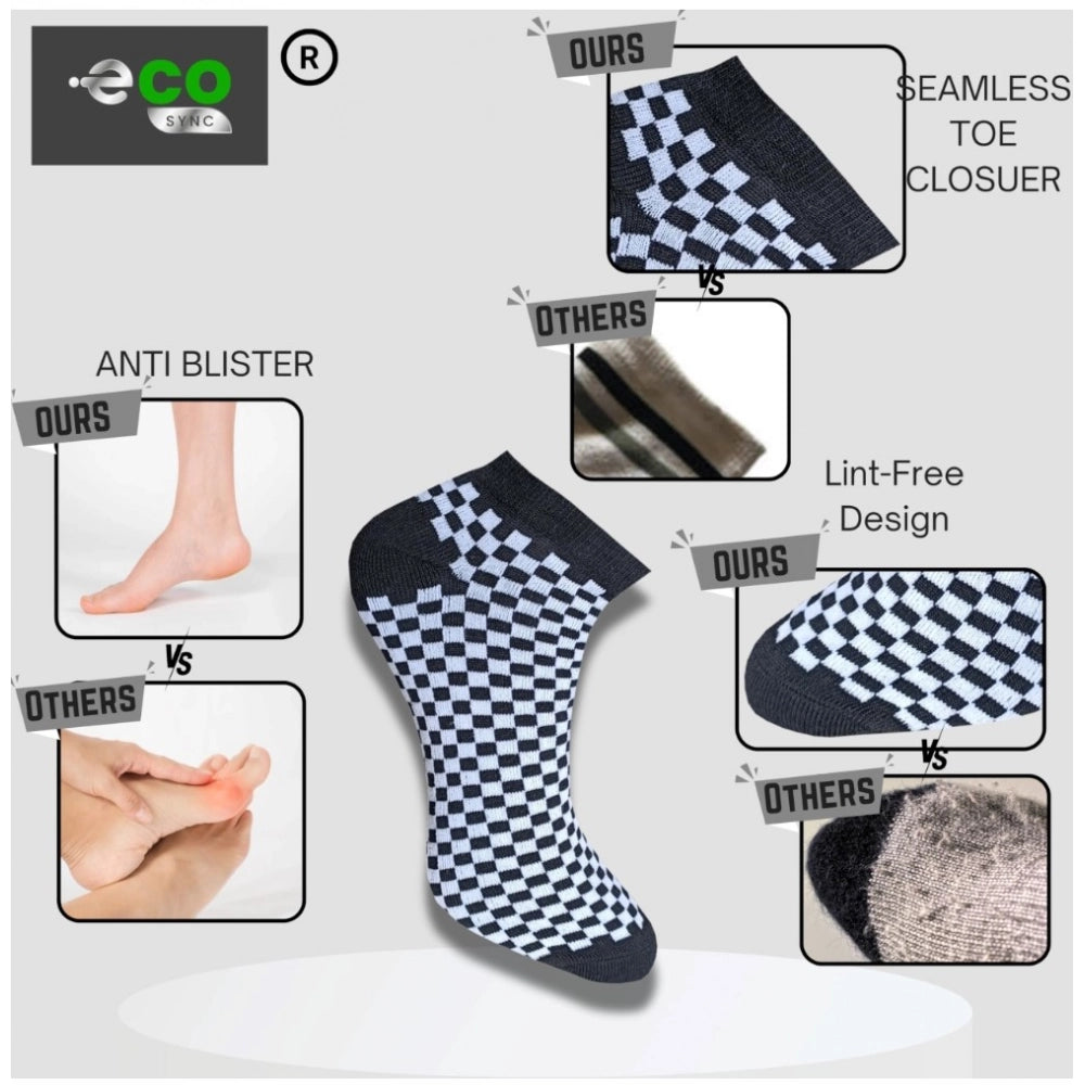 3_Pair Set Unisex Casual Cotton Printed Low Cut Socks (Multico