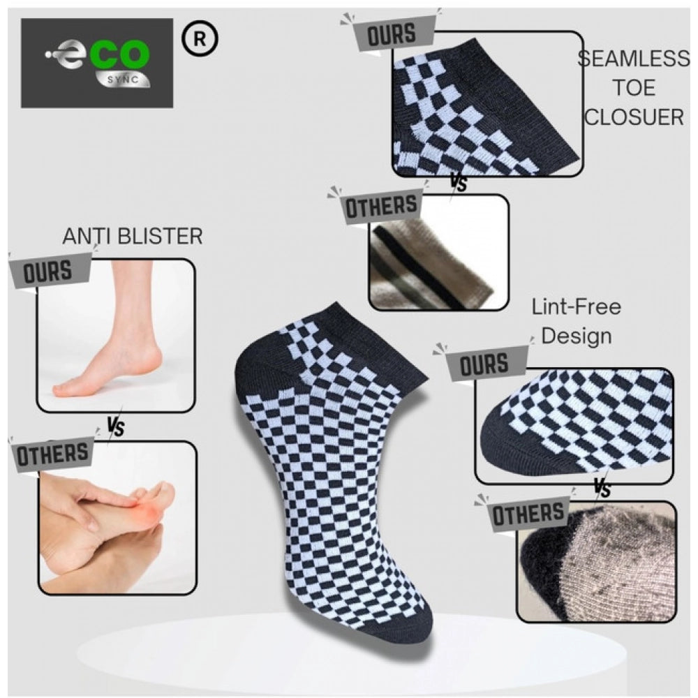 3_Pair Set Unisex Casual Cotton Printed Low Cut Socks (Multico