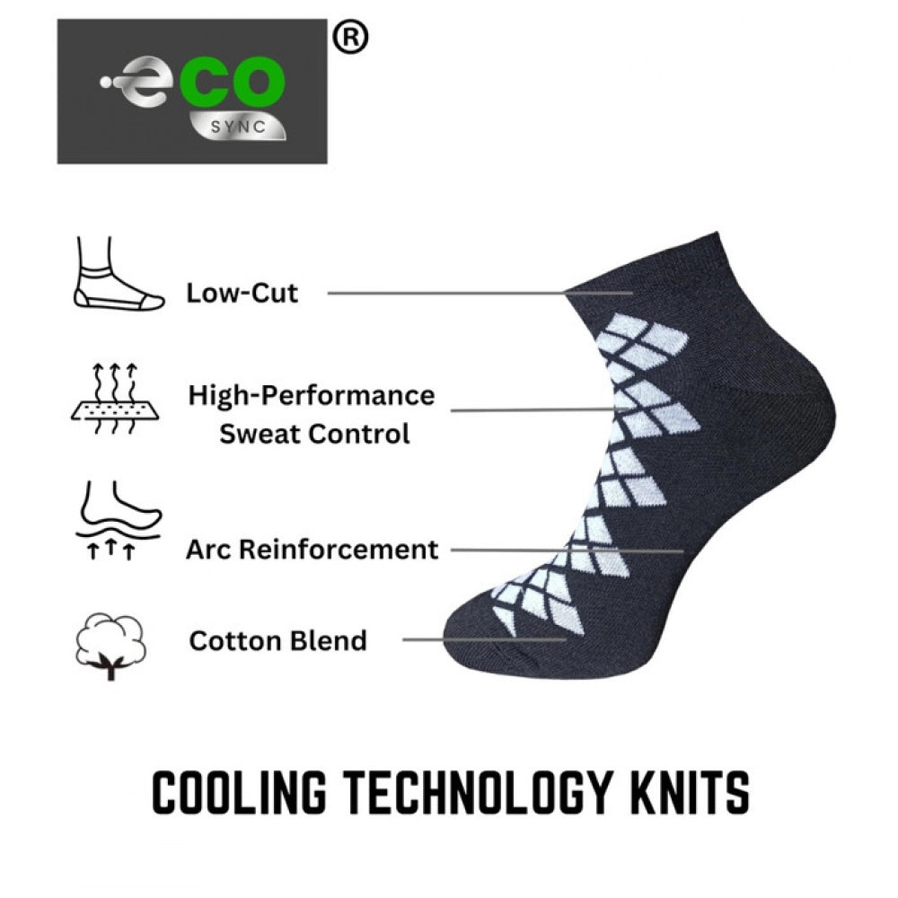3_Pair Set Unisex Casual Cotton Printed Low Cut Socks (Multico