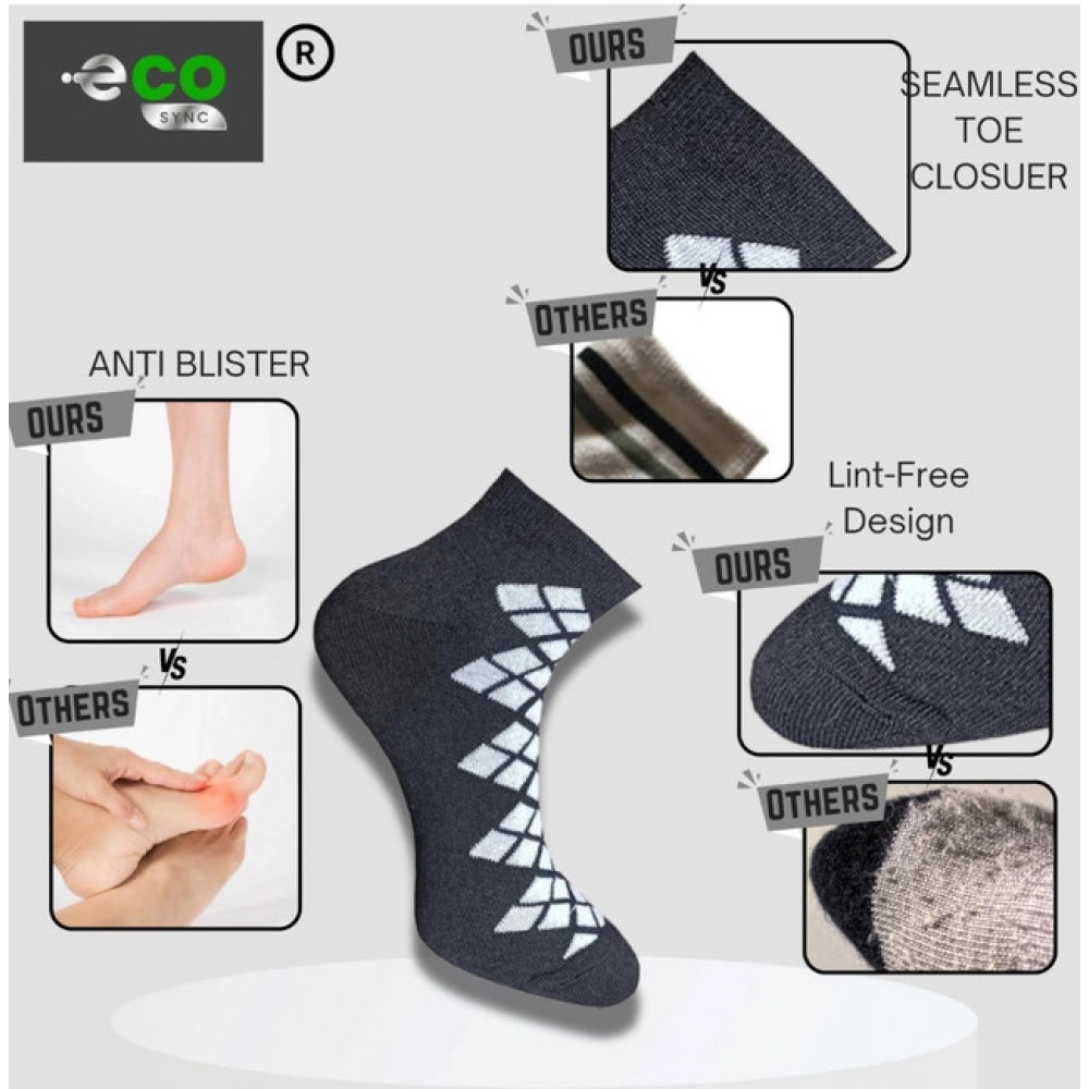 3_Pair Set Unisex Casual Cotton Printed Low Cut Socks (Multico