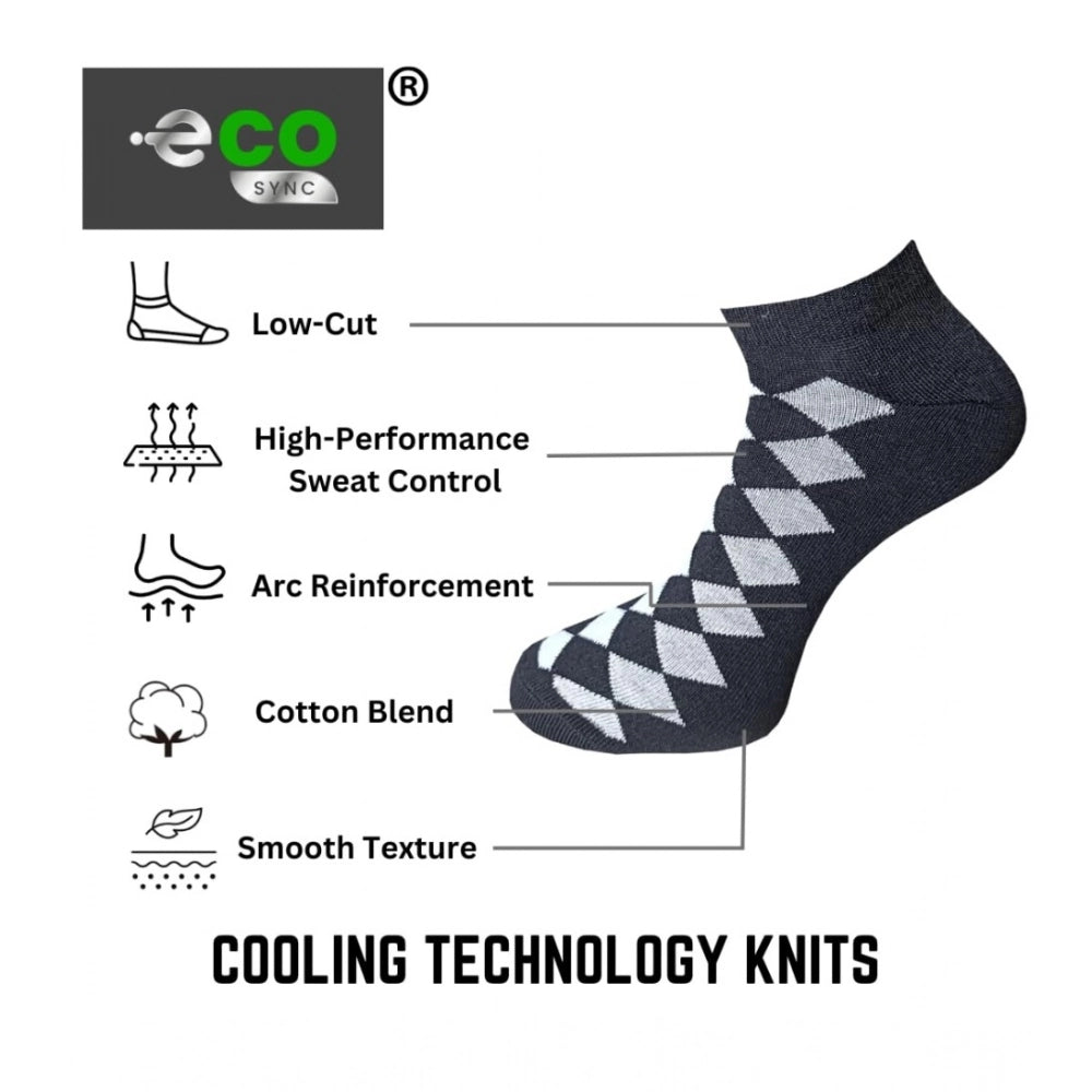 3_Pair Set Unisex Casual Cotton Printed Low Cut Socks (Multico