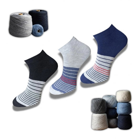 3_Pair Set Unisex Casual Cotton Printed Low Cut Socks (Multico