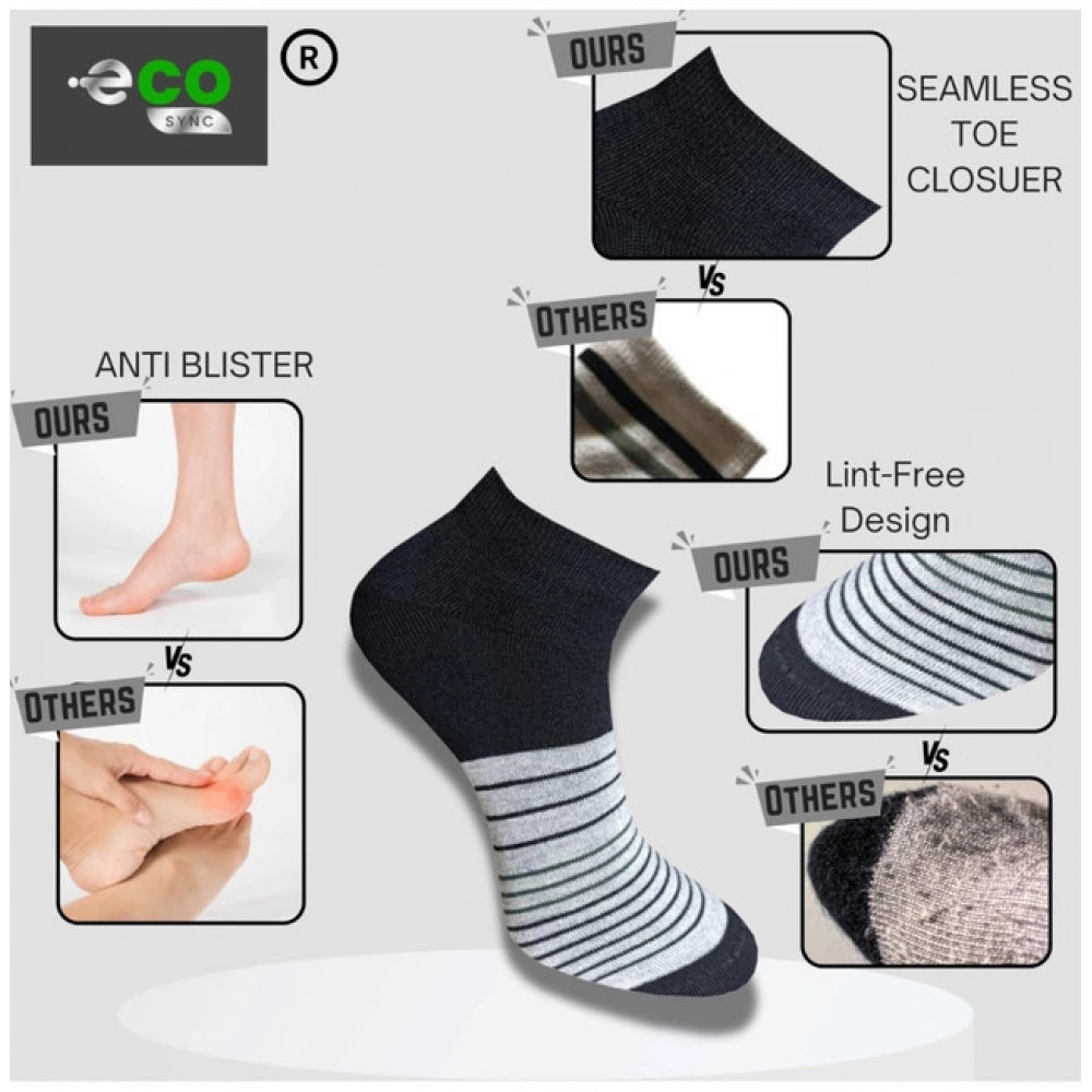 3_Pair Set Unisex Casual Cotton Printed Low Cut Socks (Multico