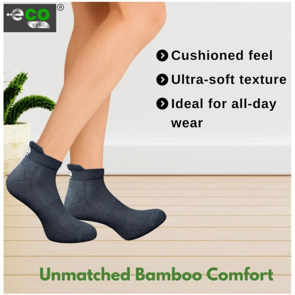 4_Pair Set Unisex Casual Bamboo Cotton Printed Ankle Length So
