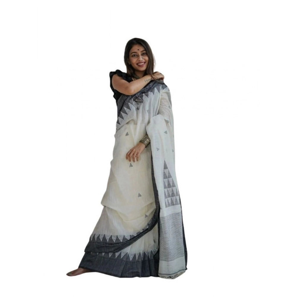 Women'S Soft Lilan Printed Saree With Unstitched Blouse 5.5Mtr