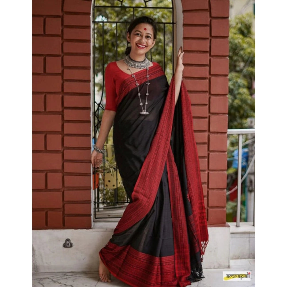 Women'S Soft Lilan Printed Saree With Unstitched Blouse 5.5Mtr