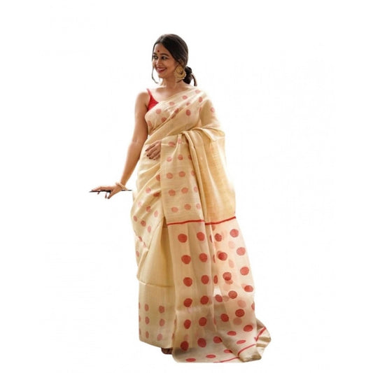 Women'S Soft Lilan Printed Saree With Unstitched Blouse 5.5Mtr