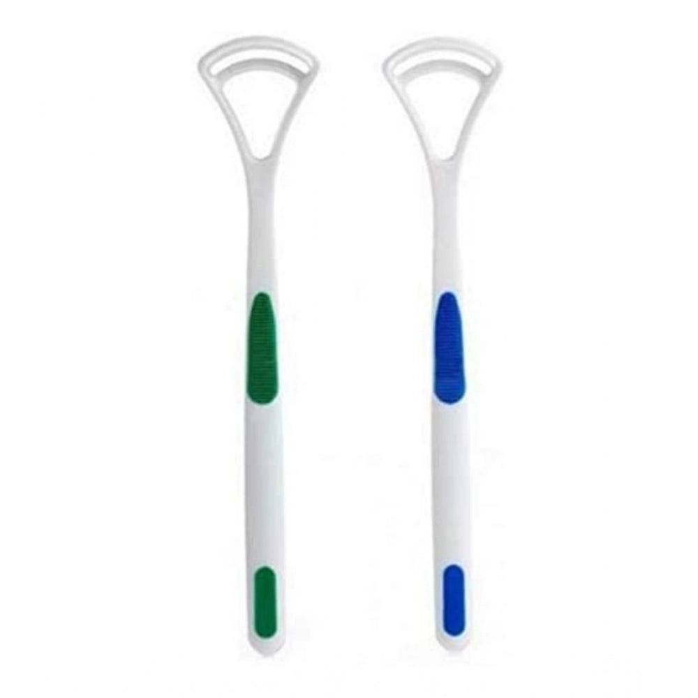 Pack Of 3_Double Edged Plastic Tongue Cleaner (Color: Assorted