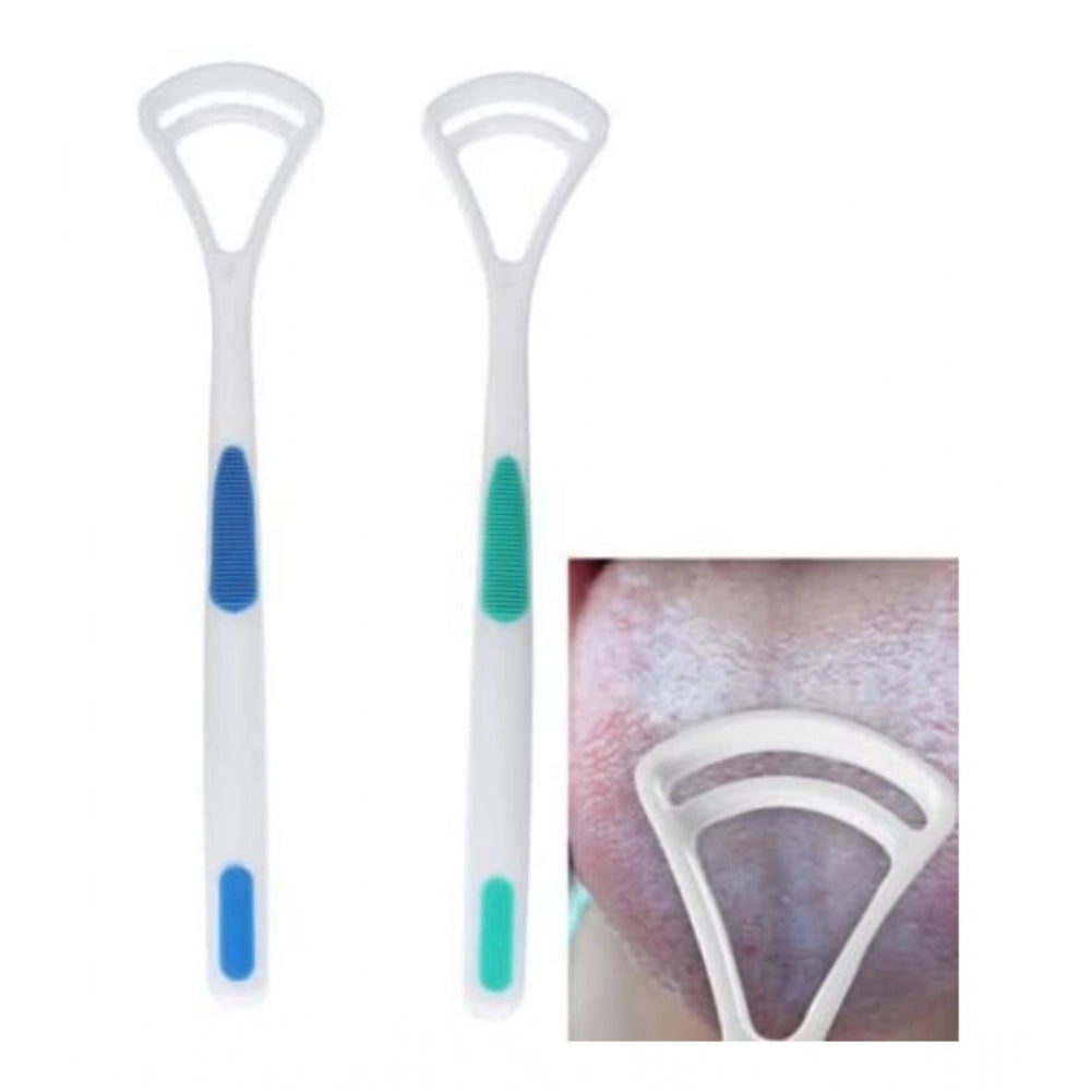 Pack Of 3_Double Edged Plastic Tongue Cleaner (Color: Assorted