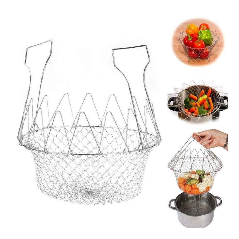 Foldable Chef Basket – Multi-Function Strainer And Steamer (Co