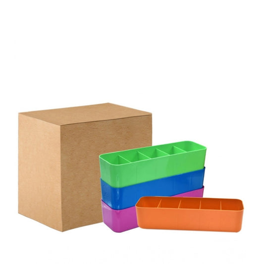 Pack Of 2_Socks Organizer Tray – 4-Piece Set | Quick 5-Section