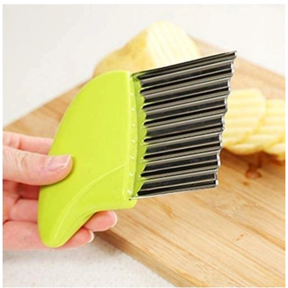 Pack Of_5 Wave Shape Stainless Steel Potato Cutter And Slicer