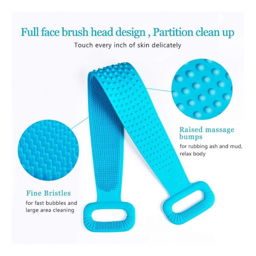 Pack Of 2_Silicone Bath Scrubber Belt – Dual-Sided Exfoliating