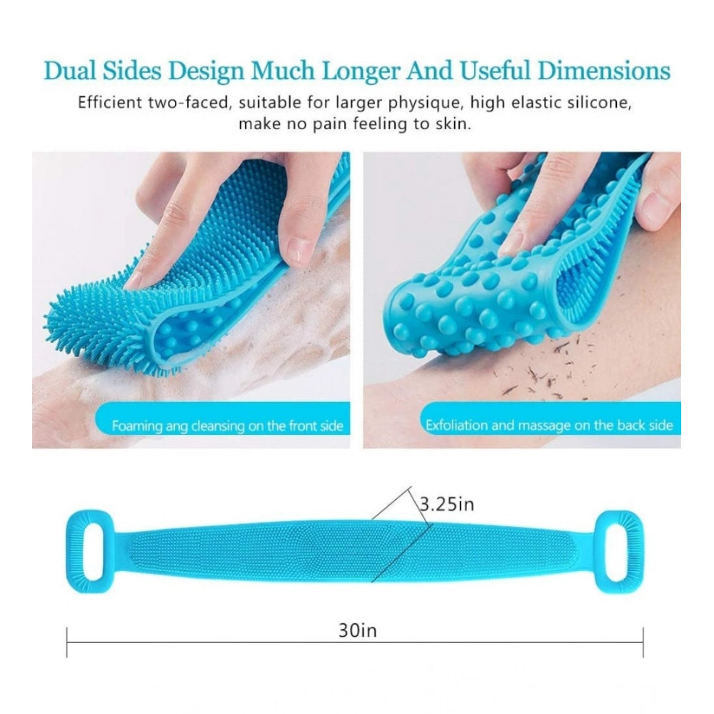 Pack Of 2_Silicone Bath Scrubber Belt – Dual-Sided Exfoliating