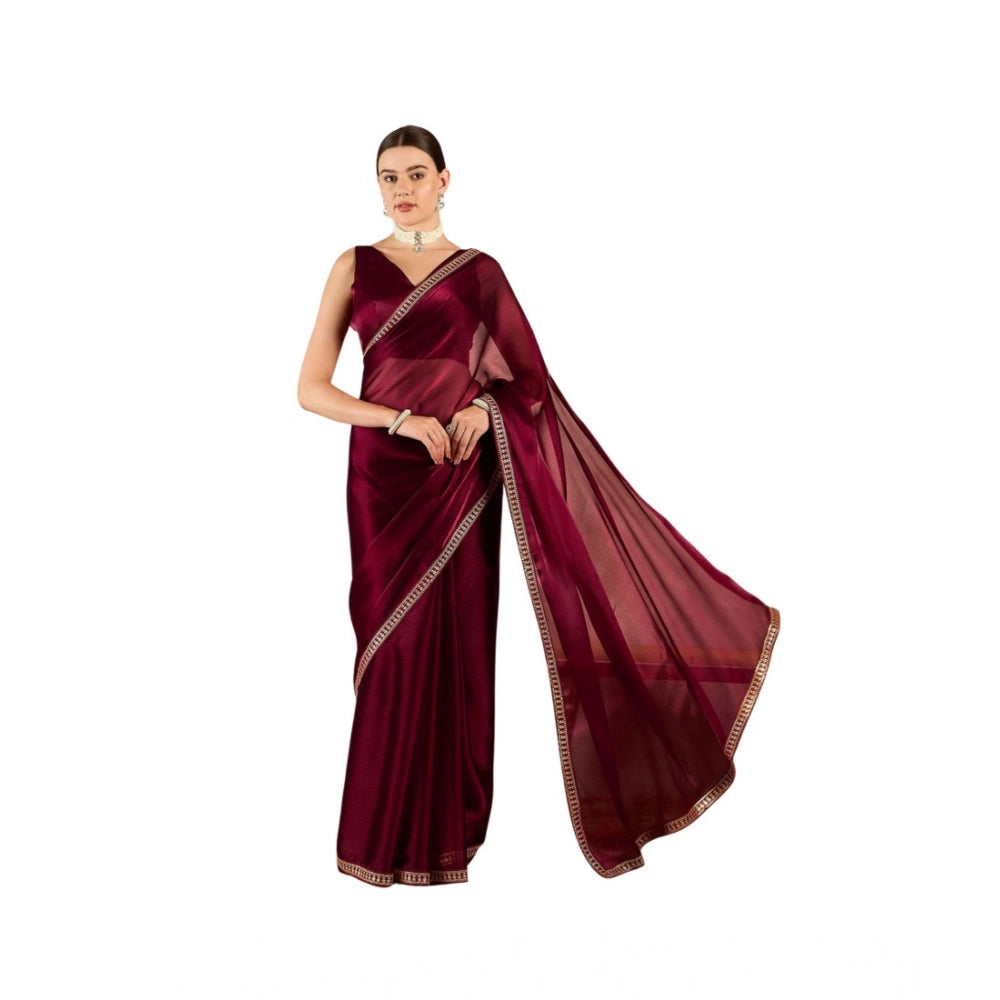 Women'S Jimmy Choo Solid Saree With Unstitched Blouse 5.5Mtr (