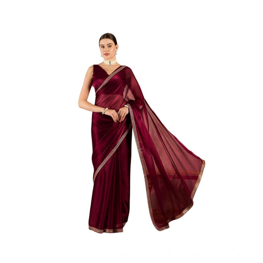 Women'S Jimmy Choo Solid Saree With Unstitched Blouse 5.5Mtr (