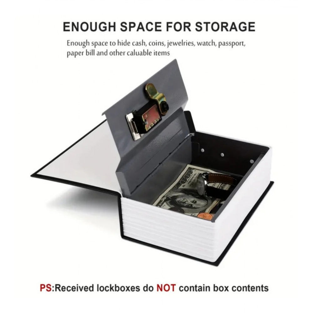 Secret Book Safe With Number Locker (Black)