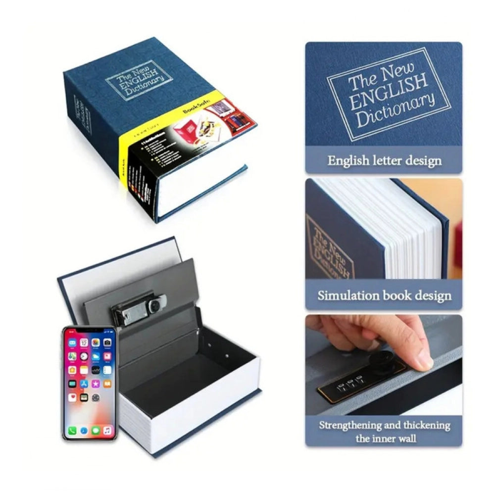 Secret Book Safe With Number Locker (Blue)
