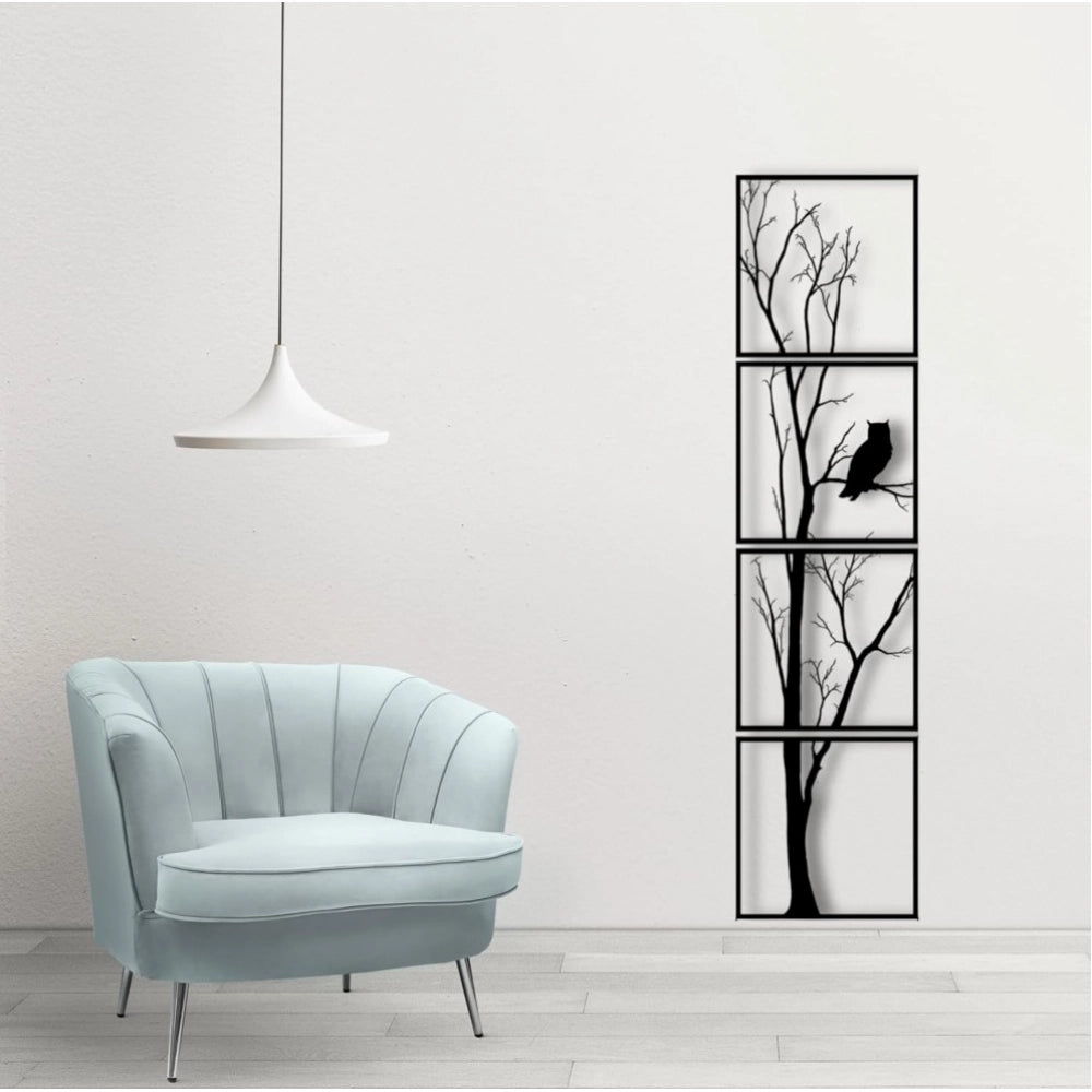 7 Decore Unique Vertical Tree Wall Art – 4 Piece Wooden Panel