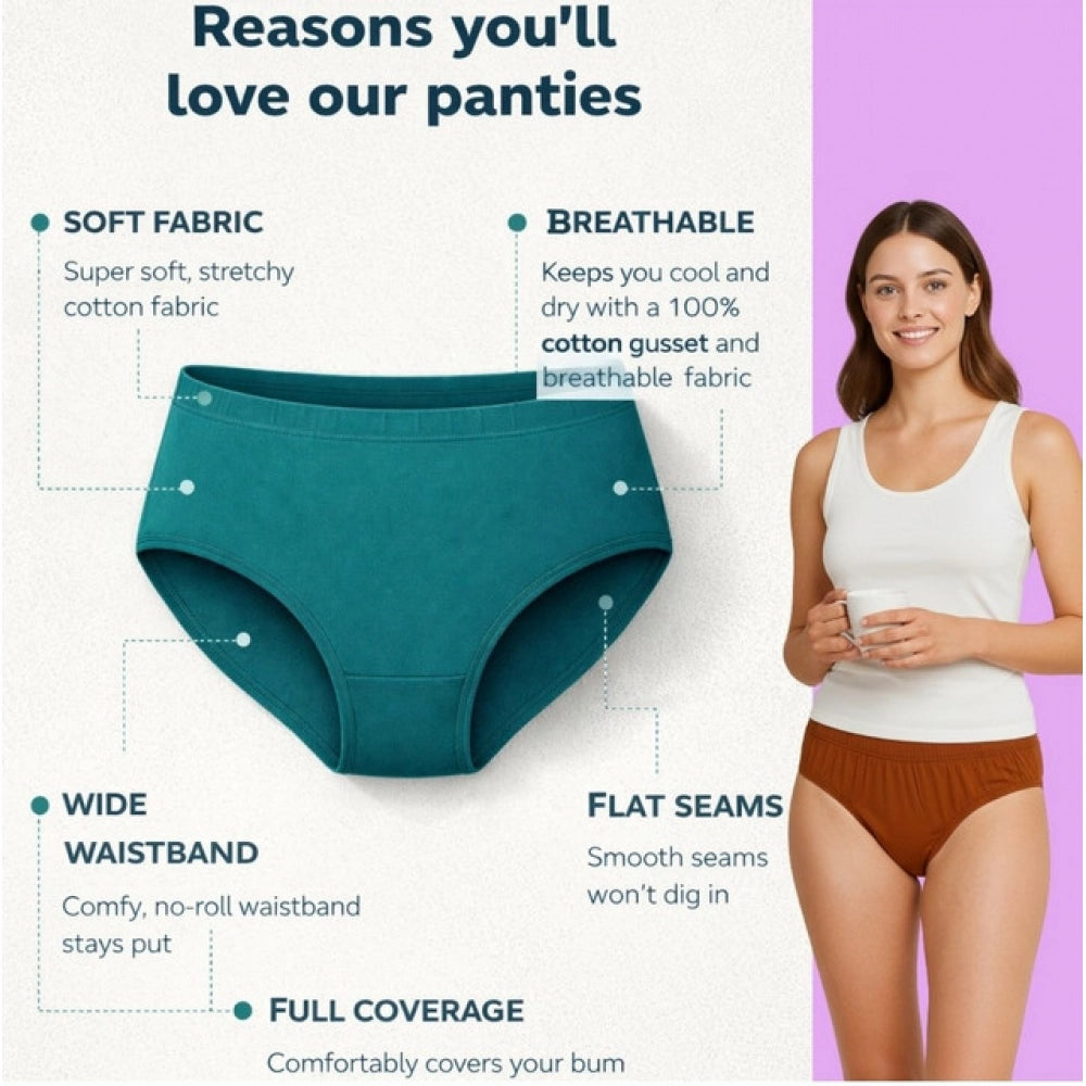 Pack Of_9 Women'S Cotton Solid Hipster Panty (Multicolor)